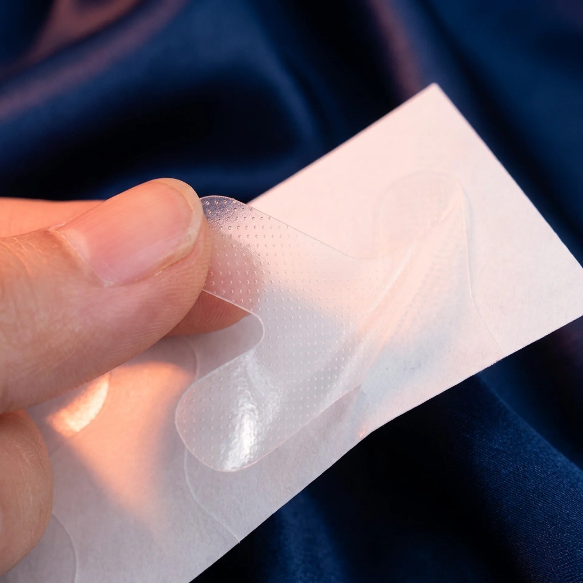Ruban de sommeil Nuit Nette — film transparent laiteux micro-perforé en X, fidèle au produit réel
